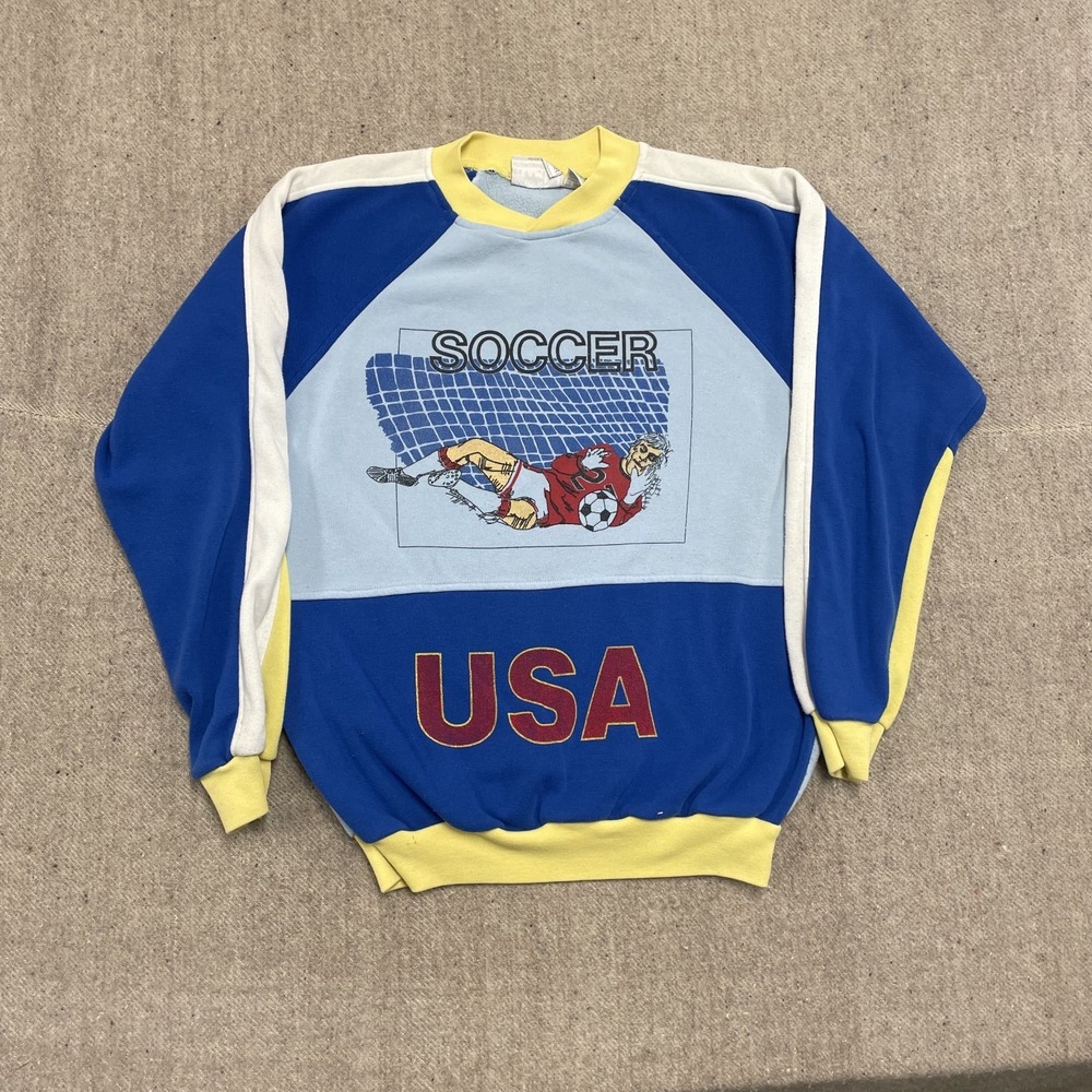 USA Soccer Graphic Crewneck Sweatshirt - Blue & Yellow